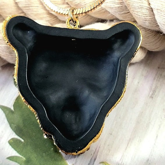 Black Leopard Necklace, Sexy Cougar Pendant, Felidae Cheetah Jewelry