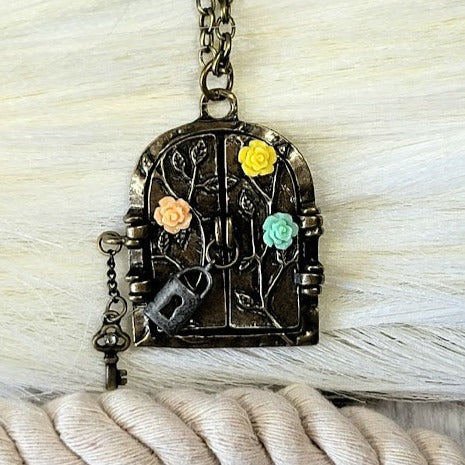 Enchanted Fairytale Door Pendant Necklace