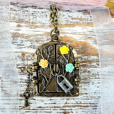 Enchanted Fairytale Door Pendant Necklace