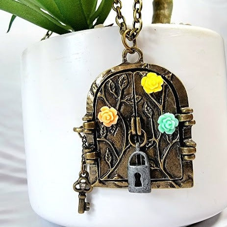 Enchanted Fairytale Door Pendant Necklace