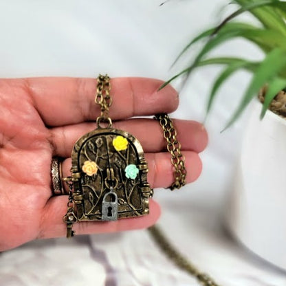 Enchanted Fairytale Door Pendant Necklace