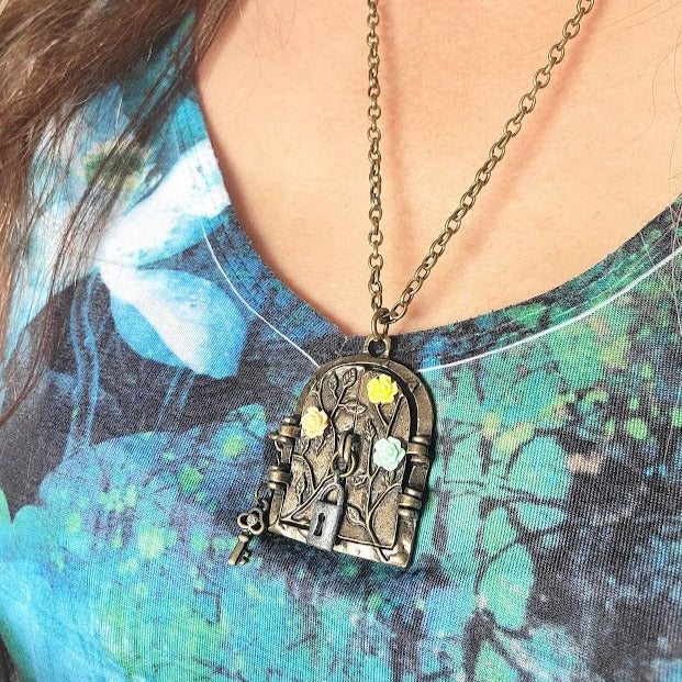 Enchanted Fairytale Door Pendant Necklace