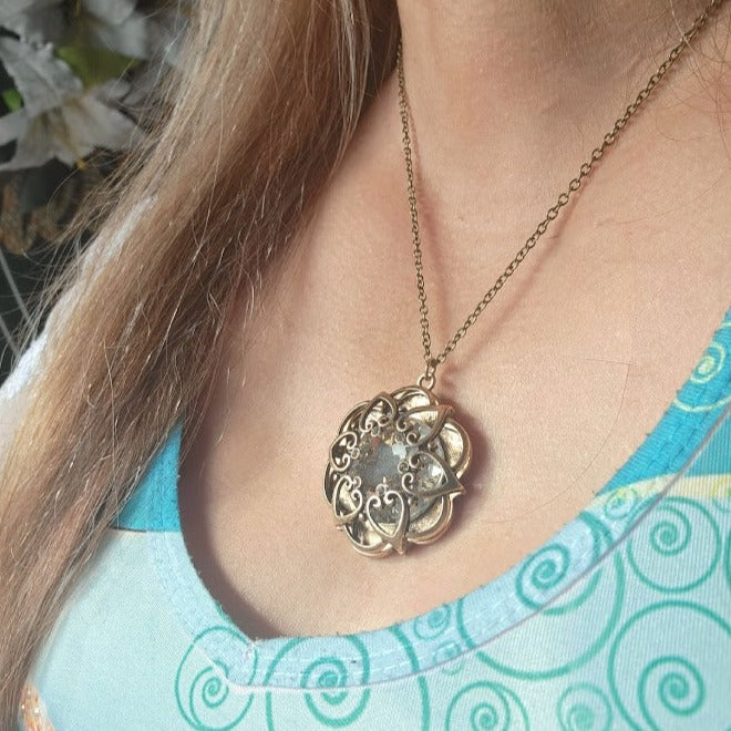 Vintage Themed Mandala Necklace, Spiritual Significance Jewelry, Meditation Charm, Style & Symbolism Pendant, Spectacular Quality Craftsmanship