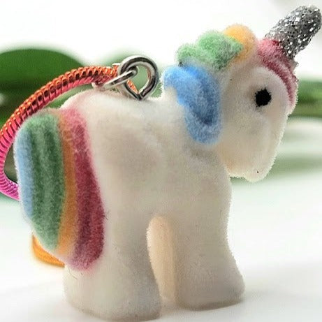 Miniature White Unicorn Necklace, Rainbow Pegasus Pendant