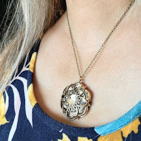 Vintage Themed Mandala Necklace, Spiritual Significance Jewelry, Meditation Charm, Style & Symbolism Pendant, Spectacular Quality Craftsmanship