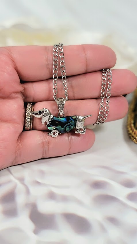 Dachshund Puppy Necklace, Dog Lover Gift, Elegant Canine-Inspired Jewelry