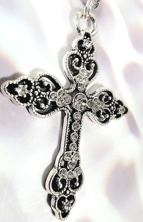 Celtic Silver Cross Necklace, Confirmation Gift, Catholic Crucifix Pendant