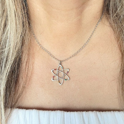 Miniature Atom Necklace, Teacher Appreciation Gift, Geek Chic Fashion