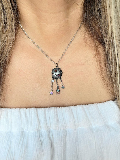 Space-Themed Jewelry with Astronaut Necklace, Gift for Science Teacher, Celestial Wonder Jewelry