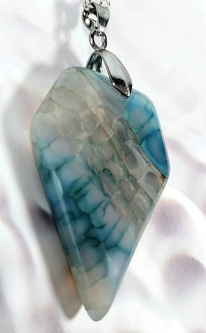 Agate Faceted Cut Stone Necklace, Balance Harmony Jewelry