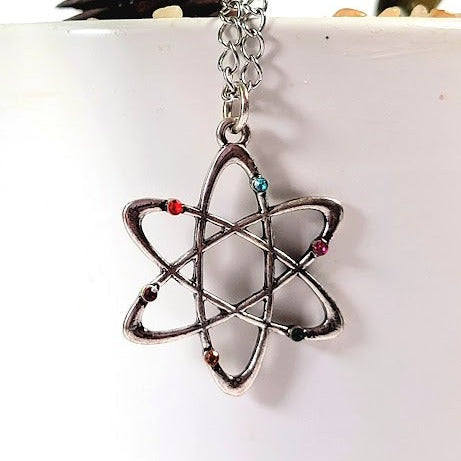 Miniature Atom Necklace, Teacher Appreciation Gift, Geek Chic Fashion