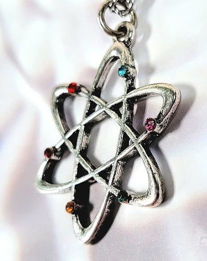 Miniature Atom Necklace, Teacher Appreciation Gift, Geek Chic Fashion