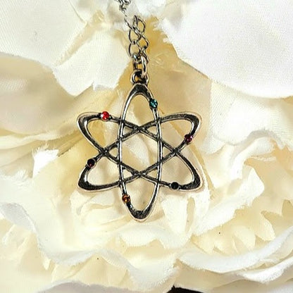 Miniature Atom Necklace, Teacher Appreciation Gift, Geek Chic Fashion