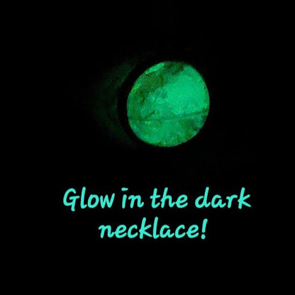 Luminous Earth Necklace, Glow in the Dark Pendant, Exploration & Adventure-Themed Jewelry, World Traveler Gift