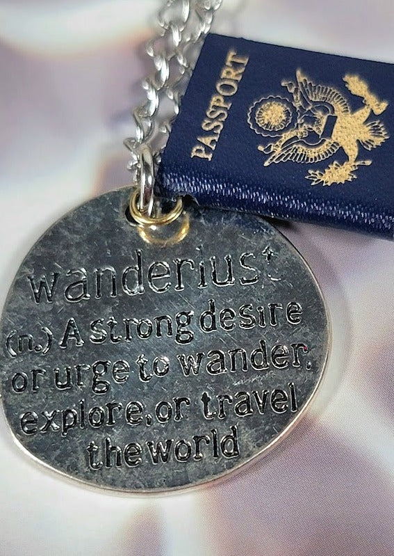 World Traveler Necklace, Adventure Lover Gift, Exploration-Inspired Design, Unique Globe-Trotter's Companion, Original Artistic Jewelry