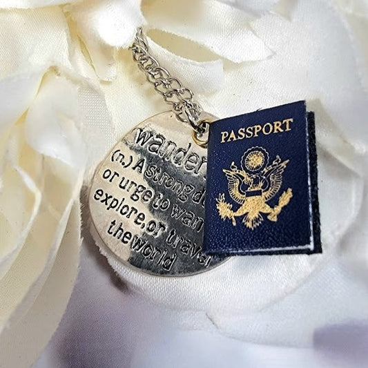 World Traveler Necklace, Adventure Lover Gift, Exploration-Inspired Design, Unique Globe-Trotter's Companion, Original Artistic Jewelry