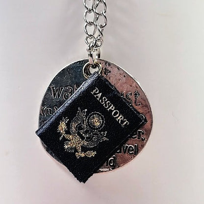 World Traveler Necklace, Adventure Lover Gift, Exploration-Inspired Design, Unique Globe-Trotter's Companion, Original Artistic Jewelry