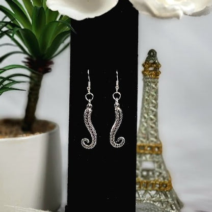 Artistic Octopus Tentacle Dangle Earring, Unique Nautical Theme Jewelry