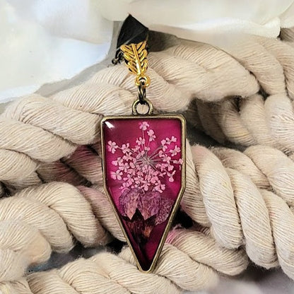 Elegantly Crafted Blossom Necklace, Spring-Inspired Jewelry, Pink Petal Bud Pendant