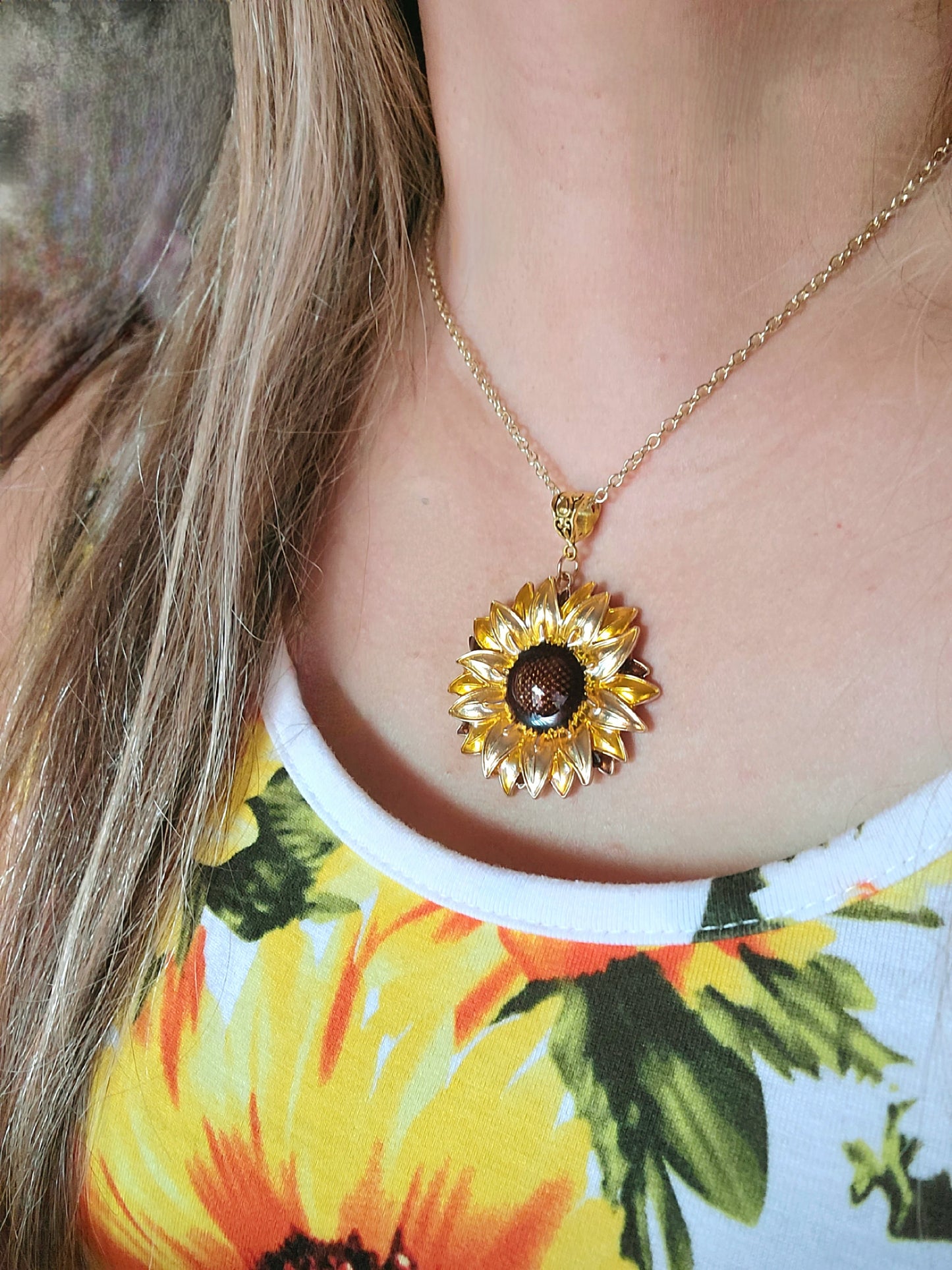 Bright Sunflower Necklace