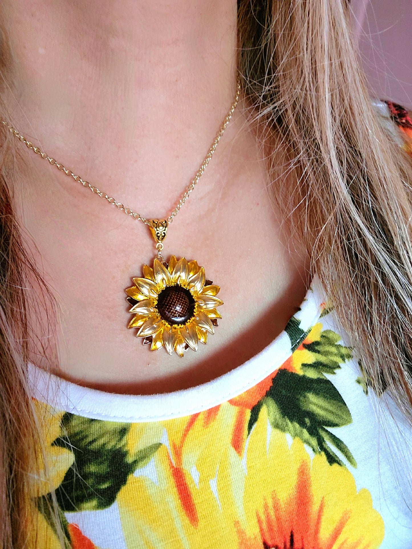 Bright Sunflower Necklace