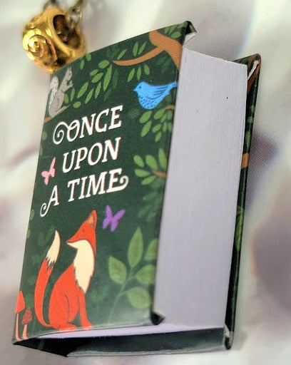 Classical Fairy Tale Book Pendant, Whimsical Forest Friends Necklace, Charming Mother-Daughter Fairytale Jewelry, Unique Gift for Story Lovers