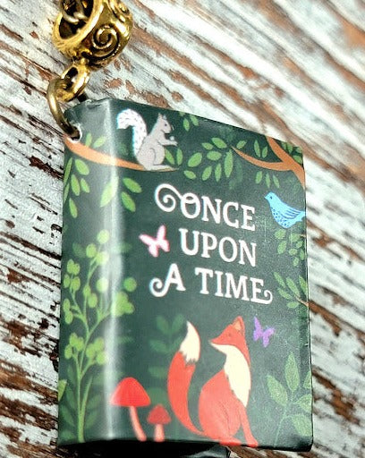 Classical Fairy Tale Book Pendant, Whimsical Forest Friends Necklace, Charming Mother-Daughter Fairytale Jewelry, Unique Gift for Story Lovers