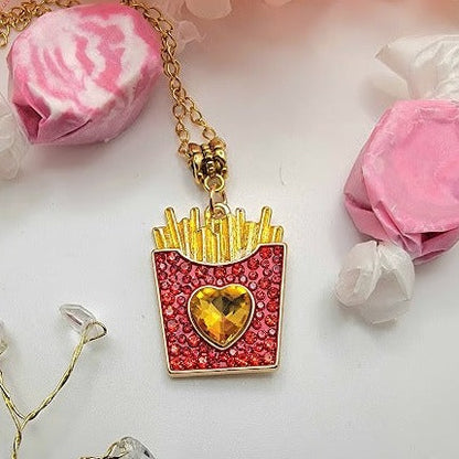 French Fries Food Necklace