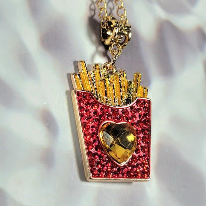 French Fries Food Necklace