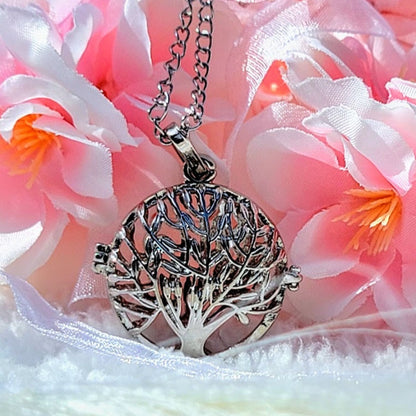 Filigree Tree of Life Locket Necklace, Symbolic Charm, Elegant Accessory