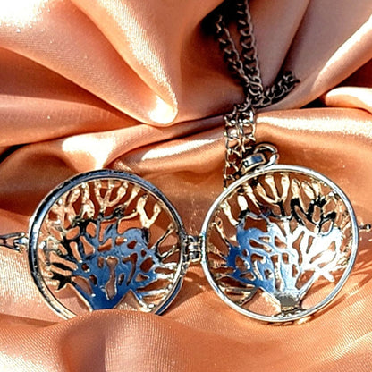 Filigree Tree of Life Locket Necklace, Symbolic Charm, Elegant Accessory