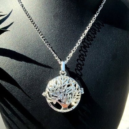 Filigree Tree of Life Locket Necklace, Symbolic Charm, Elegant Accessory