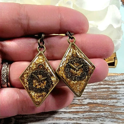 Pendientes colgantes Steampunk cosplay, joyería de piezas de reloj, colgantes de moda alternativa hechos a mano, joyería de estilo industrial, encanto punk