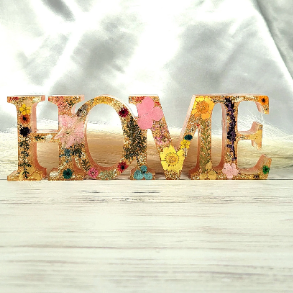 Dried Flowers Home Sign, Real Pressed Greenery, Indoor Patio Decoration, Bright Entryway Furnishing