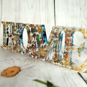 Beach Theme Resin Home Sign, Coastal Interior Design with real beach sand and sea shells