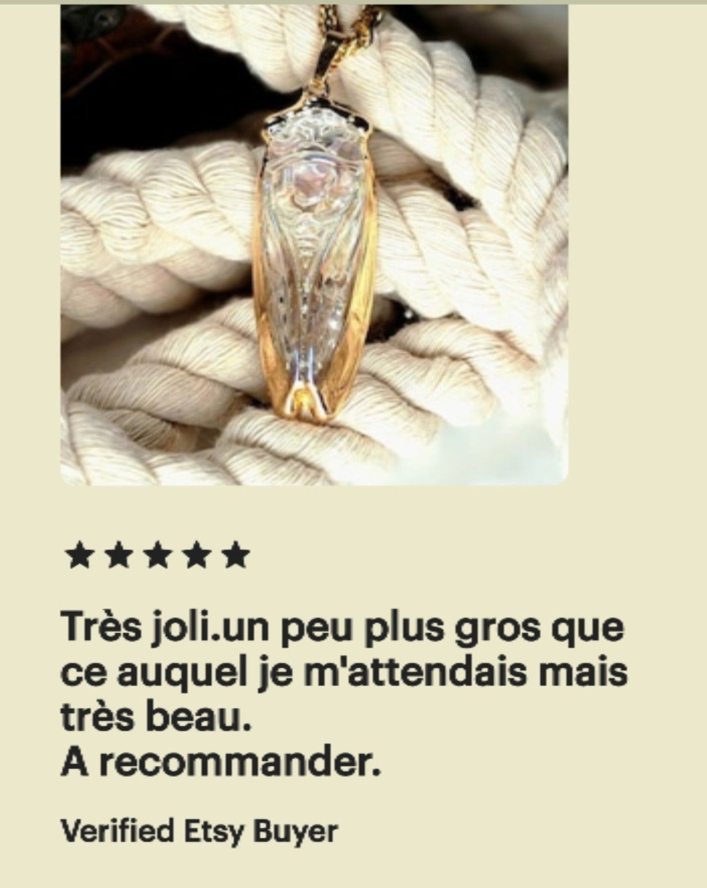 Collier de cigale dorée de style égyptien, pendentif d’insecte, bijoux d’insectes, bijoux de poussin Boho, charme de la nature, article de cadeau unique, cadeau pour lui