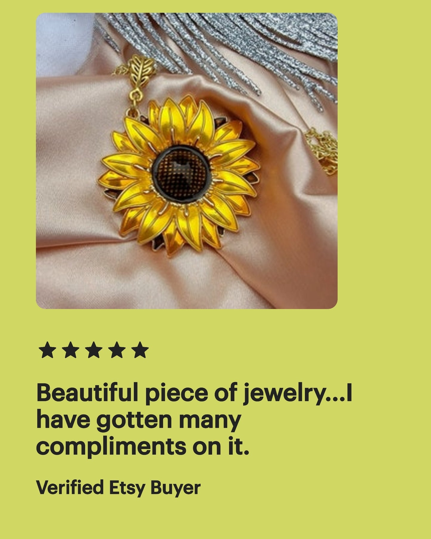 Bright Sunflower Necklace