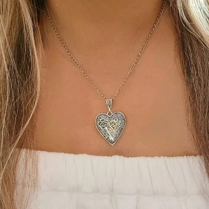 Collier clé de mon cœur, cadeau parfait pour les souvenirs précieux, bijoux d'art en résine, cadeau de la Saint-Valentin, symbole d'amour sentimental