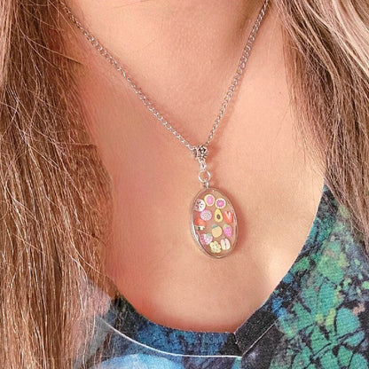 Collar de mezcla de frutas de verano, colgante de estilo tropical, jugosa moda de primavera, vibrante encanto de verano, joyería de primavera, accesorio imprescindible