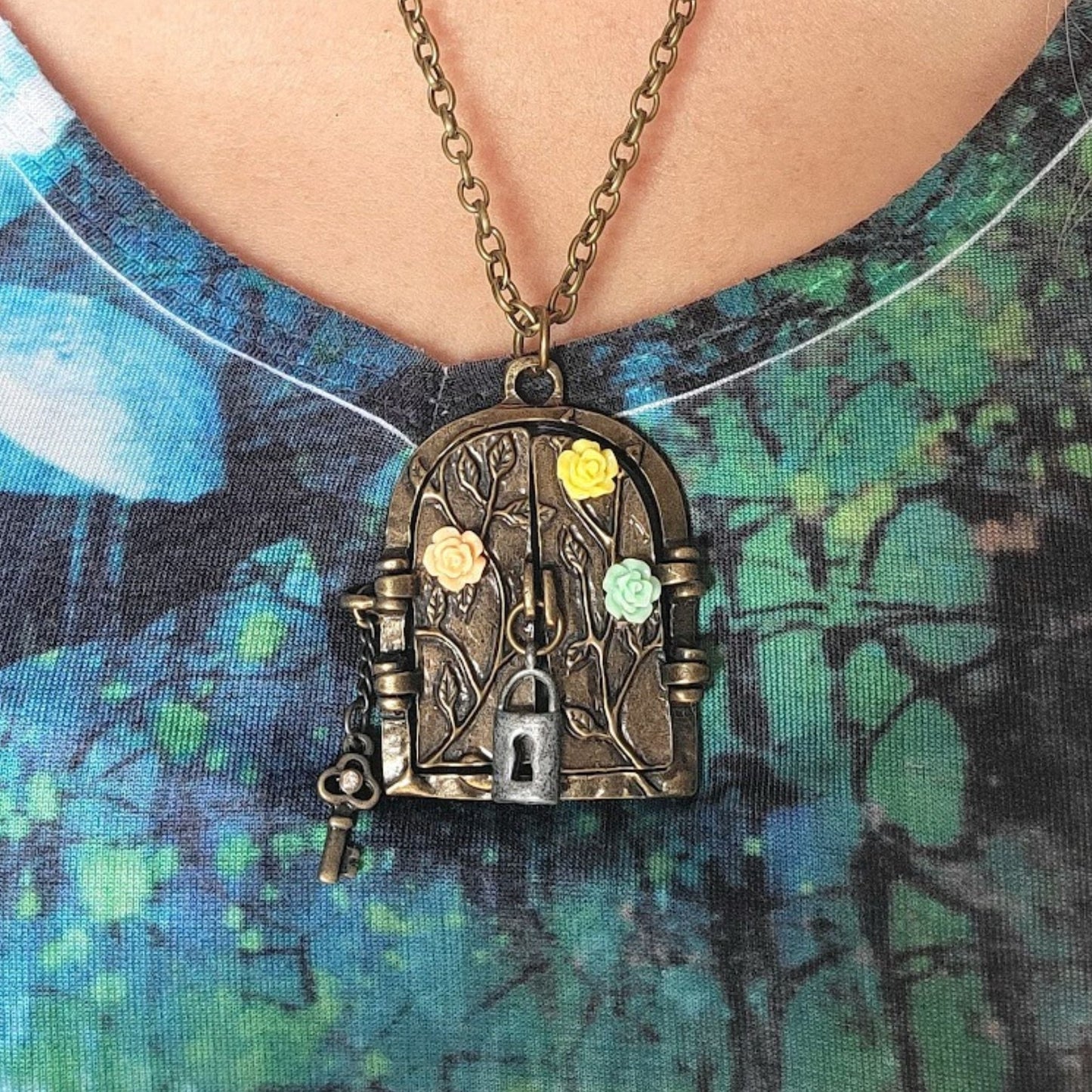 Enchanted Fairytale Door Pendant Necklace