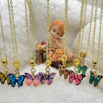 Delicate Butterfly Charm Necklace, Symbol of Hope & Transformation