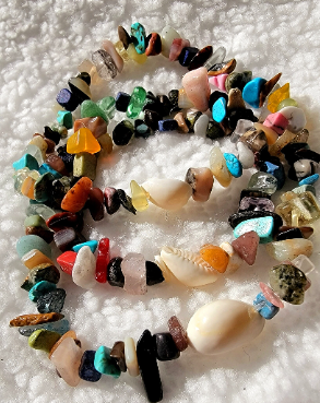 Crystal Chip Stone Bracelet, Meditation Jewelry