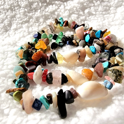 Crystal Chip Stone Bracelet, Meditation Jewelry