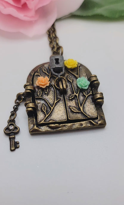 Enchanted Fairytale Door Pendant Necklace