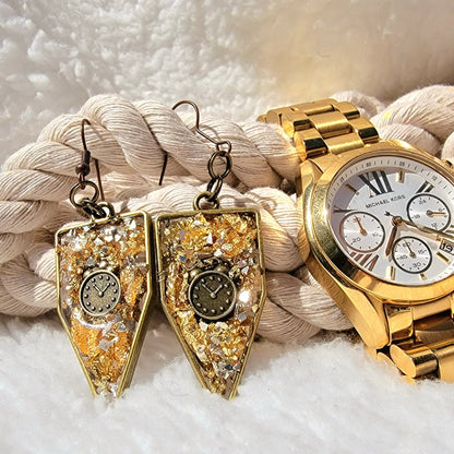 Horloge Steampunk Drop Boucles d’oreilles Bijoux Steampunk faits à la main, Bijoux Steampunk, Bijoux en résine Steampunk, Bijoux fantaisie Steampunk