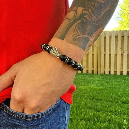 Empowering Onyx Bracelet w/ Bold Symbolism