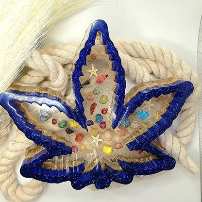 Beachside Bliss Maple Leaf-Inspired Ashtray, Gift for Smokers