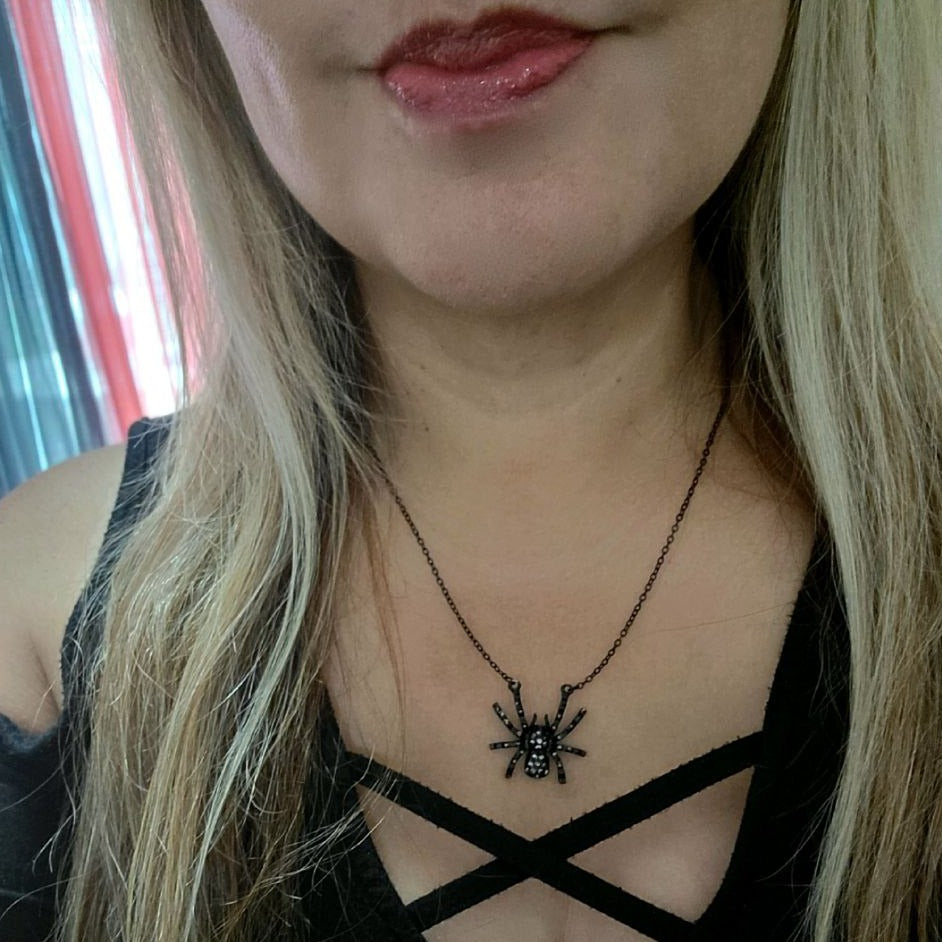 Collier d’araignée en strass Black Widow, Lady Vampire Choker, Bijoux macabres, Accessoire d’Halloween indispensable, Bijoux esthétiques sombres