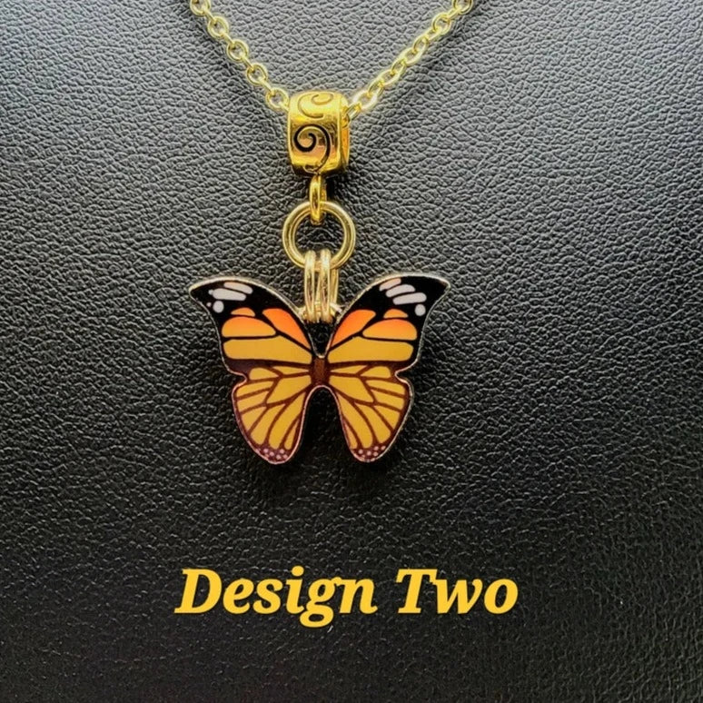 Delicate Butterfly Charm Necklace, Symbol of Hope & Transformation