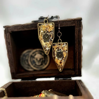 Clock Steampunk Drop Earrings, Handmade Steampunk Dangle